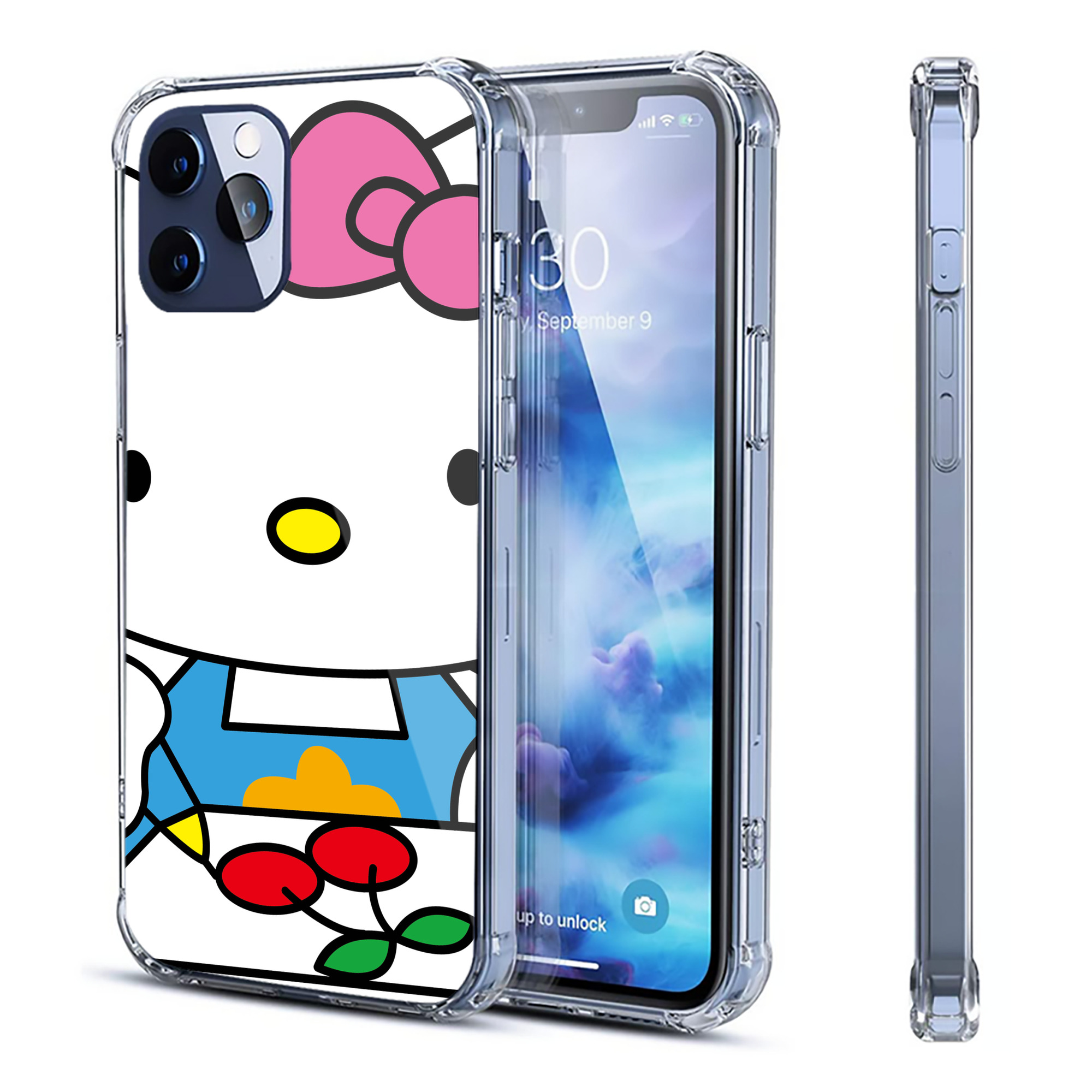 （画像用） Hello Kitty ハローキティ 【iPhone 12シリーズ対応】透明スマホケース（クリアソフトケース）